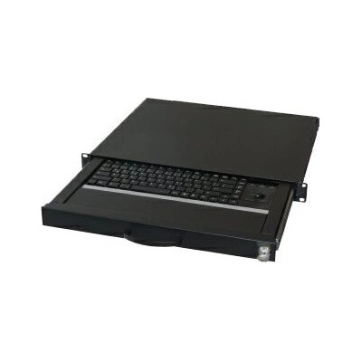 Aixcase Aixcase 19" Rack 1U клавиатура немска версия Trackball PS2&USB черен (AIX-19K1UKDETB-B)