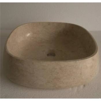 Image 1 of Inter Ceramic Мивка за баня ICL 4412GL, монтаж върху плот, камък, пясъчен, 44x44x12см (4412GL)