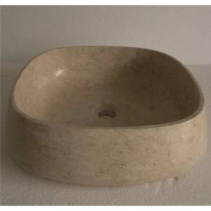 Inter Ceramic Мивка за баня ICL 4412GL, монтаж върху плот, камък, пясъчен, 44x44x12см (4412GL)