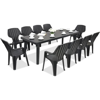 BICA Градински мебели Bergen/Alta за 10 души (BC437ANT-10xBC28ANT)