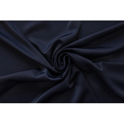 Metrový textil KREP Polyester/Spandex TMAVĚ MODRÝ