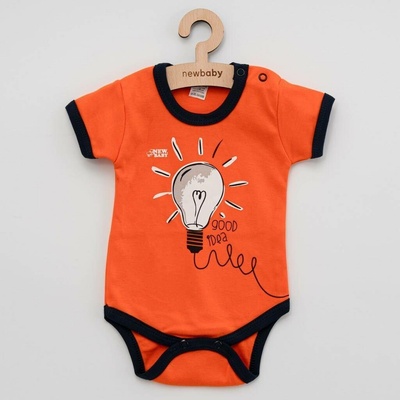 NEW BABY Kojenecké bavlněné body s krátkým rukávem New Baby skvělý nápad