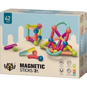 Smart Baby Магнитен конструктор Smart Baby - С топчета и пръчки, 42 части (ACT187-2) - ozone
