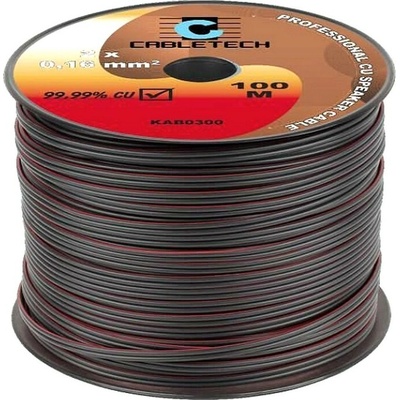 MasterLED Cabletech Medená Dvojlinka 2x0,16mm čierno červený kábel 1m