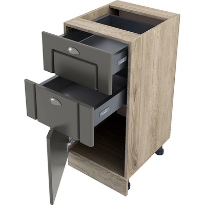 ИРИМ Долен кухненски шкаф Сити АРФ-Цимент мат-06-73 ляв 40 см