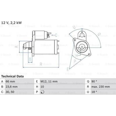 BOSCH STARTER 0 986 025 400
