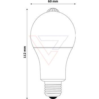 Avide Smart LED žiarovka Globe A60 E27 10W denná biela so senzorom PIR