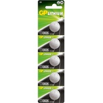 GP Batteries Литиева бутонна батерия gp cr2025 3 v 5бр. в блистер - цена за 1 бр. батерия- (gp-bl-cr2025-7u5)