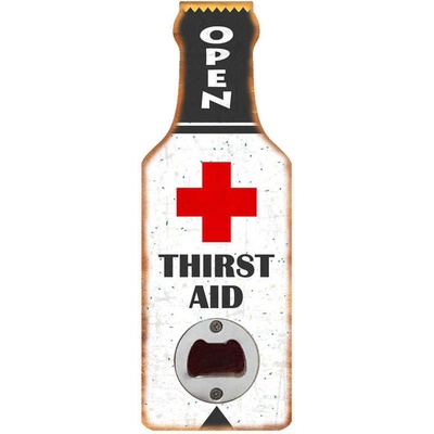 Ceduľa Otvárač na fľaše Open - Thirst AID