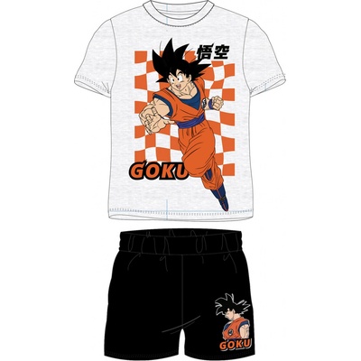 Chlapčenské pyžamo Dragon Ball 5204060 sivý melír čierna