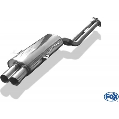 FOX Nerezový koncový tlmič s dvojitým vyústením na jednej strane 2x76mm (Typ 10) BMW E36 M5