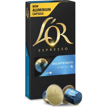 L'OR L´OR Espresso Decaffeinato без кофеин Intensity 6 - 10 алуминиеви капсули, съвместими с кафе машини Nespresso®*