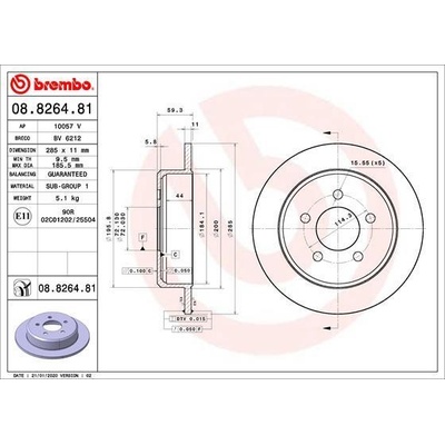 BREMBO Brzdový kotúč 08.8264.81