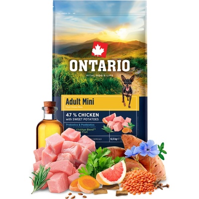 Ontario Adult Mini Chicken & Sweet Potatoes 6,5 kg