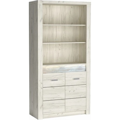 Bogdan Furniture Europe Етажерка Indianapolis I-5, бял крафт