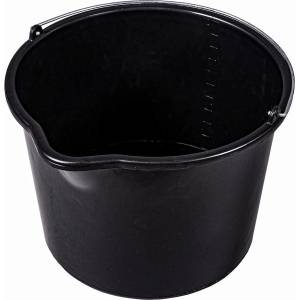 Geko Строително ведро 12l с улей, черно 81736 (G66100A)