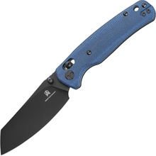 Bestechman CICADA'S WING 10Cr15MoV Black PVD with blue Micarta handle BMK06-M-4