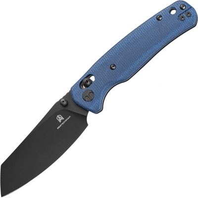 Bestechman CICADA'S WING 10Cr15MoV Black PVD with blue Micarta handle BMK06-M-4