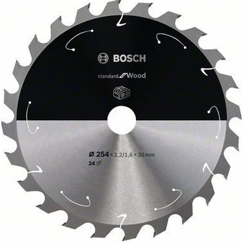 Bosch Pilový kotouč Standard for Wood pro akumulátorové pily 254 × 2,2/1,6 × 30 T24 2608837733