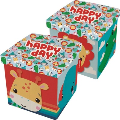 Arditex Taburet FISHER PRICE se zvířátky 30×30×30 cm