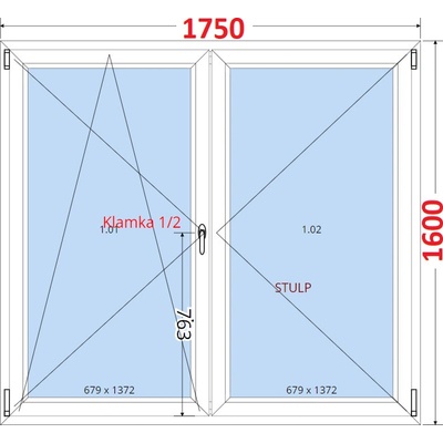 SMART Balokonove dveře dvoukřídlé Otevíravé a sklopné 175x160 cm bílé