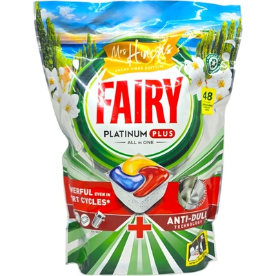 Fairy таблетки за съдомиялна машина, Platinum plus all in one, 48 броя