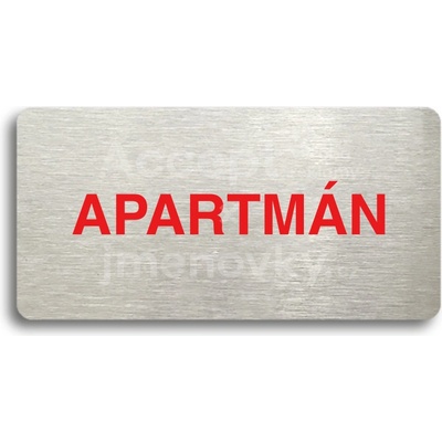 ACCEPT Piktogram APARTMÁN - stříbrná tabulka - barevný tisk bez rámečku