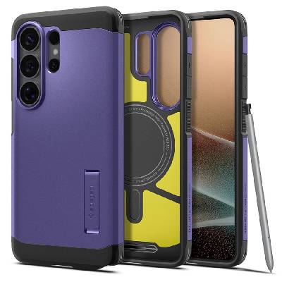 Удароустойчив, твърд кейс с MagSafe за Samsung Galaxy S26 Ultra от Spigen Tough Armor Mag - Ash Violet (8800337243406)