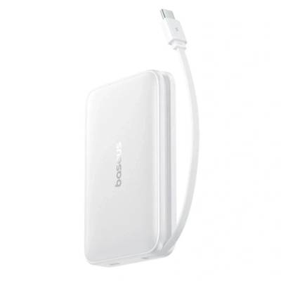 Baseus PicoGo Magnetic Power Bank 10000mAh 27W бял (P10076805213-00)