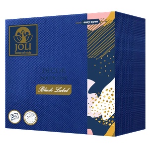 Joli тъмно сини цветни салфетки лукс двупластови 30 бр