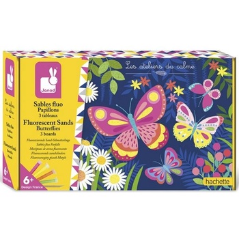 Janod Atelier Комплект Midi Цветен пясък с блясък Пеперуди от 6 години