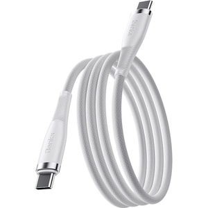 Benks Кабел с въжена оплетка и бързо зареждане за устройства с USB-C порт - Benks PowerWeave USB-C to USB-C Braided Cable 100W PD (100 см) (бял) (D47)