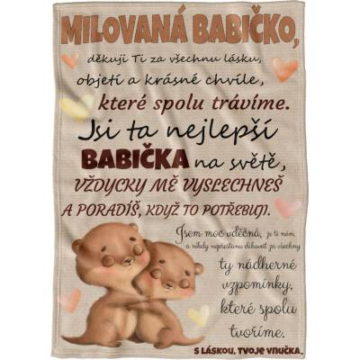 IMPAR Deka Milovaná babičko vydry 200x140
