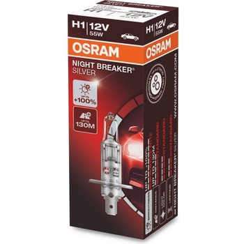 OSRAM H1 osram Нощен прекъсвач сребърен +100% 1бр (1675)