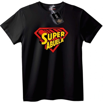 NOONEBRAND Тениска Супер Баба - 2XL, Black