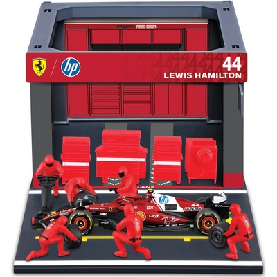 Bburago Formula Racing F1 Pit Pass set Ferrari SF-25 (2025) #44 Lewis Hamilton 1:43