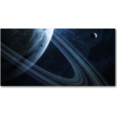 Fotoobraz sklenený na stenu do obývačky Planéta 100x50 cm