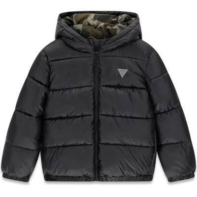 GUESS Зимно яке за момче в черен цвят с лого Guess