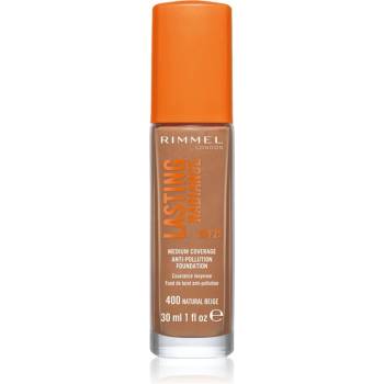 Rimmel Lasting Radiance озаряващ фон дьо тен SPF 25 цвят 400 Natural Beige 30ml