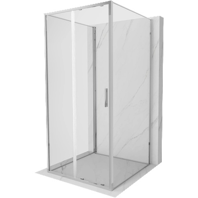 Mexen Exo-3S 3-стенна плъзгаща се душ кабина 110 x 110 см, прозрачна, хром (8151-110-110-01-00-3S)