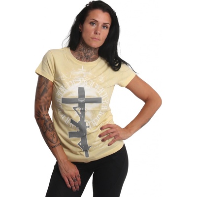 Yakuza dámske tričko LEGEND URBAN Crew Neck GSB 23126 pale banana žltá