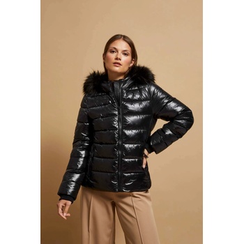Moodo Подплатено яке с пухена качулка Moodo Moodo | Cheren | ЖЕНИ | XS