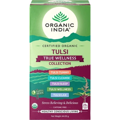 Organic India Tulsi True Wellness porciovaný čaj 25 vreciek