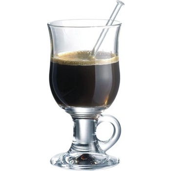 Sklenice na irskou kávu sklenice Hrnek s uchem na nožce Mazagran punč grog teplé nápoje Durobor 240ml