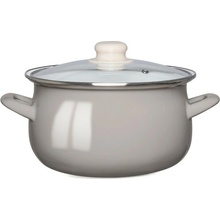 Altom Design taupe Hrniec smaltovaný 2,7 l s pokrievkou 20 cm indukcia plyn