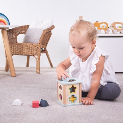 Bigjigs Toys motorická kostka 100% FSC – Sleviste.cz