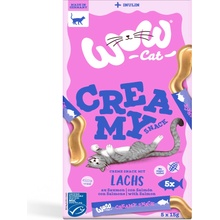 Wow Cat Creamy Snack losos 5 x 15 g