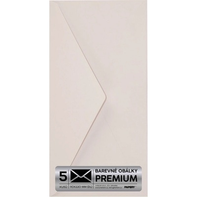 Obálka PREMIUM 5 KS (DL) 110x220 mm Růžová pastelováVintage