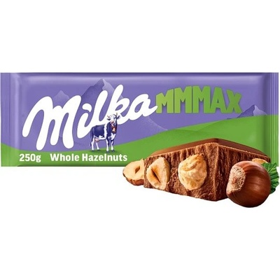 Milka Wholenut mléčná s celými jádry lískových ořechů 250 g