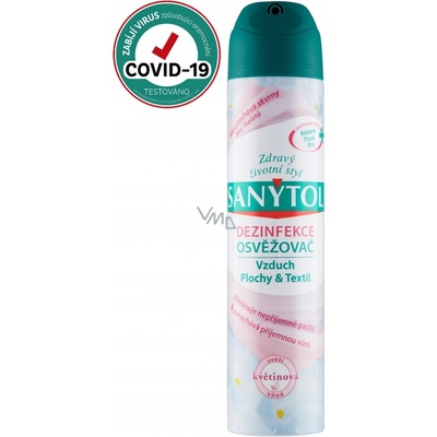 Sanytol dezinfekční osvěžovač vzduchu, povrchů a textilií 300 ml Květiny